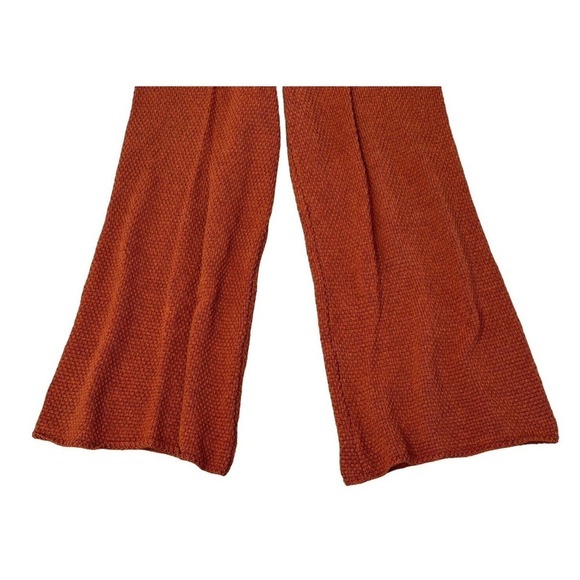 Free People Beach Hailee Sweater Set Waffle Knit Pants Top Rust Terra Cotta SP - Picture 8 of 13